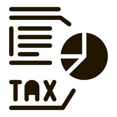 Poster - Tax Diagram Icon Vector Glyph Illustration