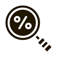 Poster - Percent Research Icon Vector Glyph Illustration