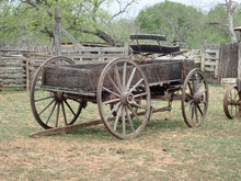 Old Wooden Horse Drawn Wagon