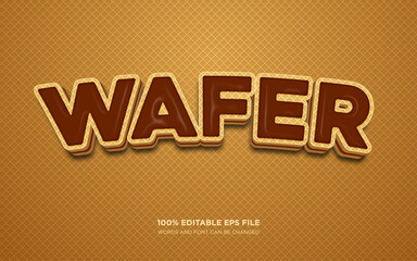 Poster - wafer 3d editable text style effect