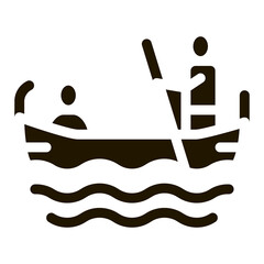 Wall Mural - Gondola Boat Icon Vector Glyph Illustration