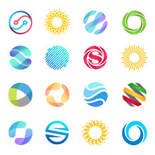 Vector Logo Design Template. Circle Abstract Icons.