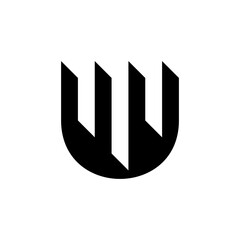 Poster - Letter U logo. Icon design. Template elements - vector sign