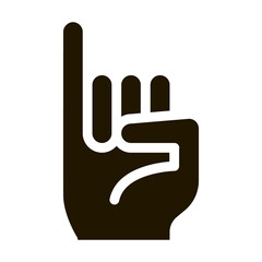 Wall Mural - Hand Gesture Icon Vector Glyph Illustration