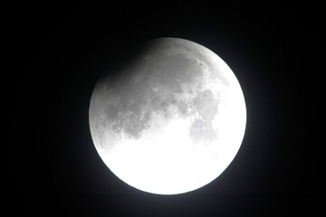 Full Moon at a dark Sky .