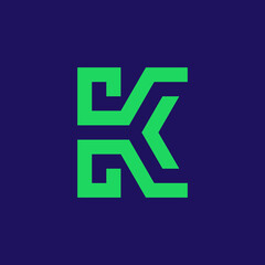 Poster - Letter K logo. Icon design. Template elements - vector sign