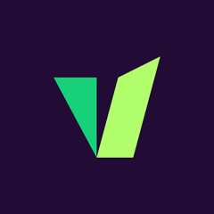 Poster - Letter V logo. Icon design. Template elements - vector sign