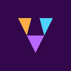 Poster - Letter V logo. Icon design. Template elements - vector sign