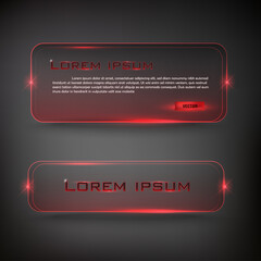 Wall Mural - Button square web glossy  Red