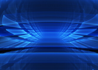 Poster - Technological textured background. 3D Fractal graphics. Science and technology concept.