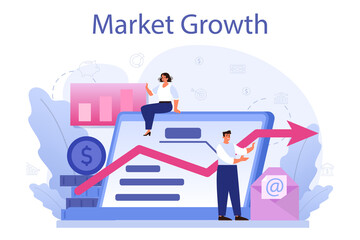 Market growth concept. Business progress. Business expansion