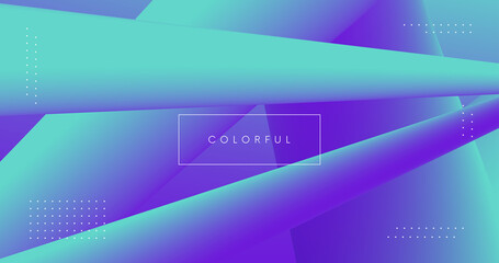Poster - Modern minimal geometric background. Abstract 3d gradient shape composition.