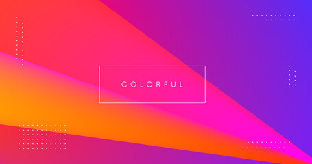 Poster - Abstract geometric modern background. Cool gradient minimal backdrop.