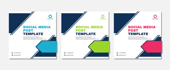 Wall Mural - set of modern abstract unique editable social media banner template.promotional web banner for socia