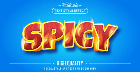 Aufkleber - Editable text style effect - Spicy Fire text style theme.
