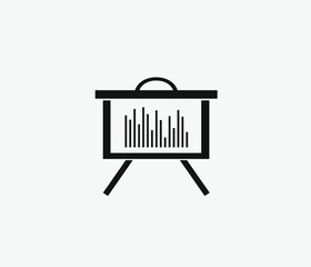 Poster - Statistics vector icon.  Editable stroke. Linear style sign for use on web design and mobile apps, logo. Symbol illustration. Pixel vector graphics - Vector