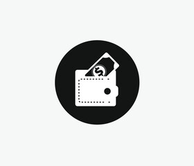 Poster - Wallet vector icon.  Editable stroke. Linear style sign for use on web design and mobile apps, logo. Symbol illustration. Pixel vector graphics - Vector