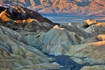 Wall Mural - First Light at Golden Canyon in Death Valley National Park, CA