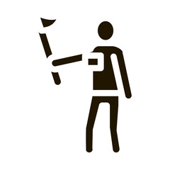 Poster - Leading Tourist Icon Vector Glyph Illustration
