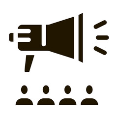 Poster - Loudspeaker Icon Vector Glyph Illustration