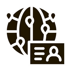 Poster - Traveler Business Card Icon Illustration