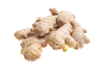 Wall Mural - ginger root isolated on white background