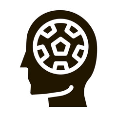 Poster - Instead of Brain - Football Icon Vector
