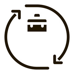 Poster - business and work cycle icon Vector Glyph Illustration