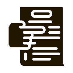 Poster - transaction document pointer icon Vector Glyph Illustration