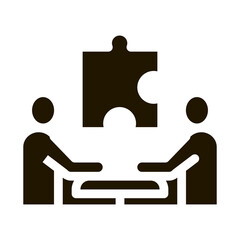 Poster - teamwork people icon Vector Glyph Illustration