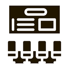 Poster - organizational workplace icon Vector Glyph Illustration