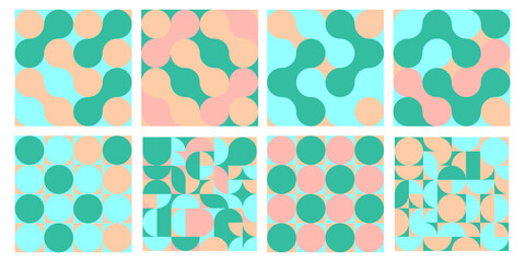 Poster - abstract geometric shapes background. Abstract cover design. Trendy flat vector illustration. Stock image.