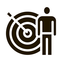 Poster - target hit icon Vector Glyph Illustration