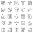© tentacula - Water Treatment outline icons - vector filter vector signs