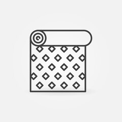 Poster - Roll of Wallpaper with Creative Pattern linear vector icon