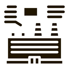 Fototapete - technical analysis of thermal station icon Vector Glyph Illustration