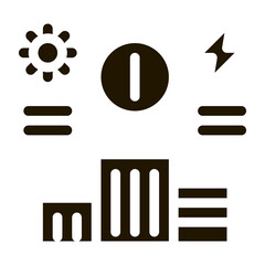 Fototapete - information about supply of electricity to house icon Vector Glyph Illustration