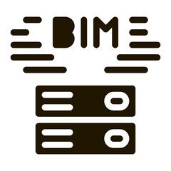Fototapete - building information modeling icon Vector Glyph Illustration