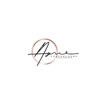 AZ Initials Handwritten Minimalistic Logo Template Vector