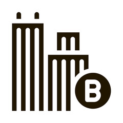 Fototapete - built residential buildings icon Vector Glyph Illustration