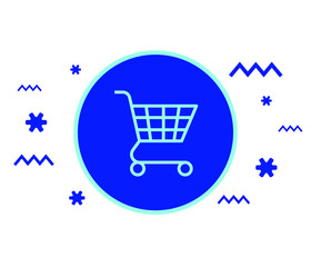 Fototapete - Shopping Cart Icon isolated on white background