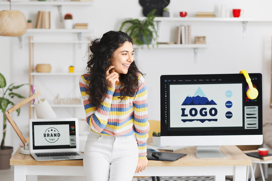 Graphic designer working in office