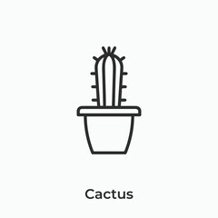 Poster - cactus icon vector sign symbol