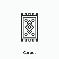 Poster - carpet icon vector sign symbol