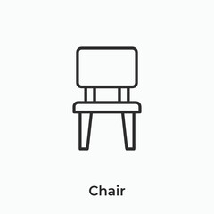 Poster - chair icon vector sign symbol