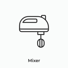 Poster - mixer icon vector. Linear style sign for mobile concept and web design. mixer symbol illustration. Pixel vector graphics - Vector. 