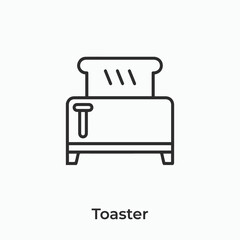 Poster - toaster icon vector sign symbol
