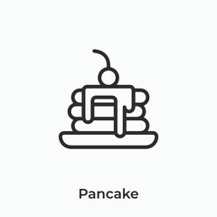 Poster - pancake icon vector sign symbol