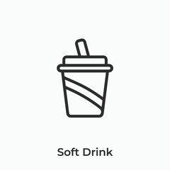 Poster - soft drink icon vector sign symbol