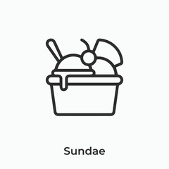 Poster - sundae icon vector sign symbol